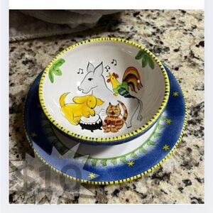 Anne Hathaway by Present Tense Nursery Rhyme Bowl and Saucer